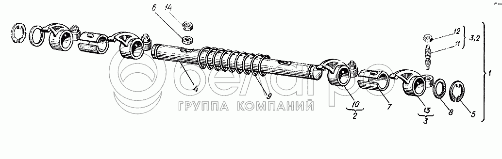 Вал с коромыслами