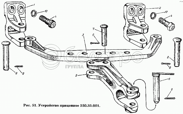 Пристрій причіпний 150.35.001