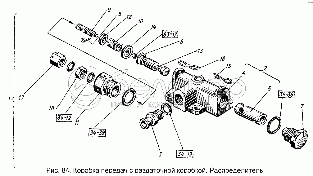 Коробка передач. розподільник