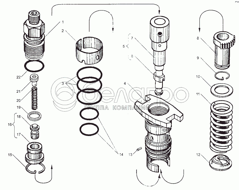 Секція паливного насоса високого тиску