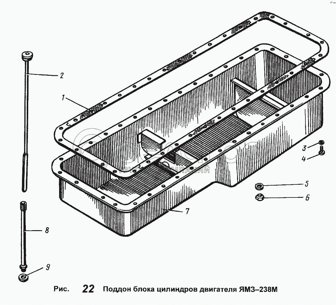 Піддон блоку циліндрів двигуна ЯМЗ-238М