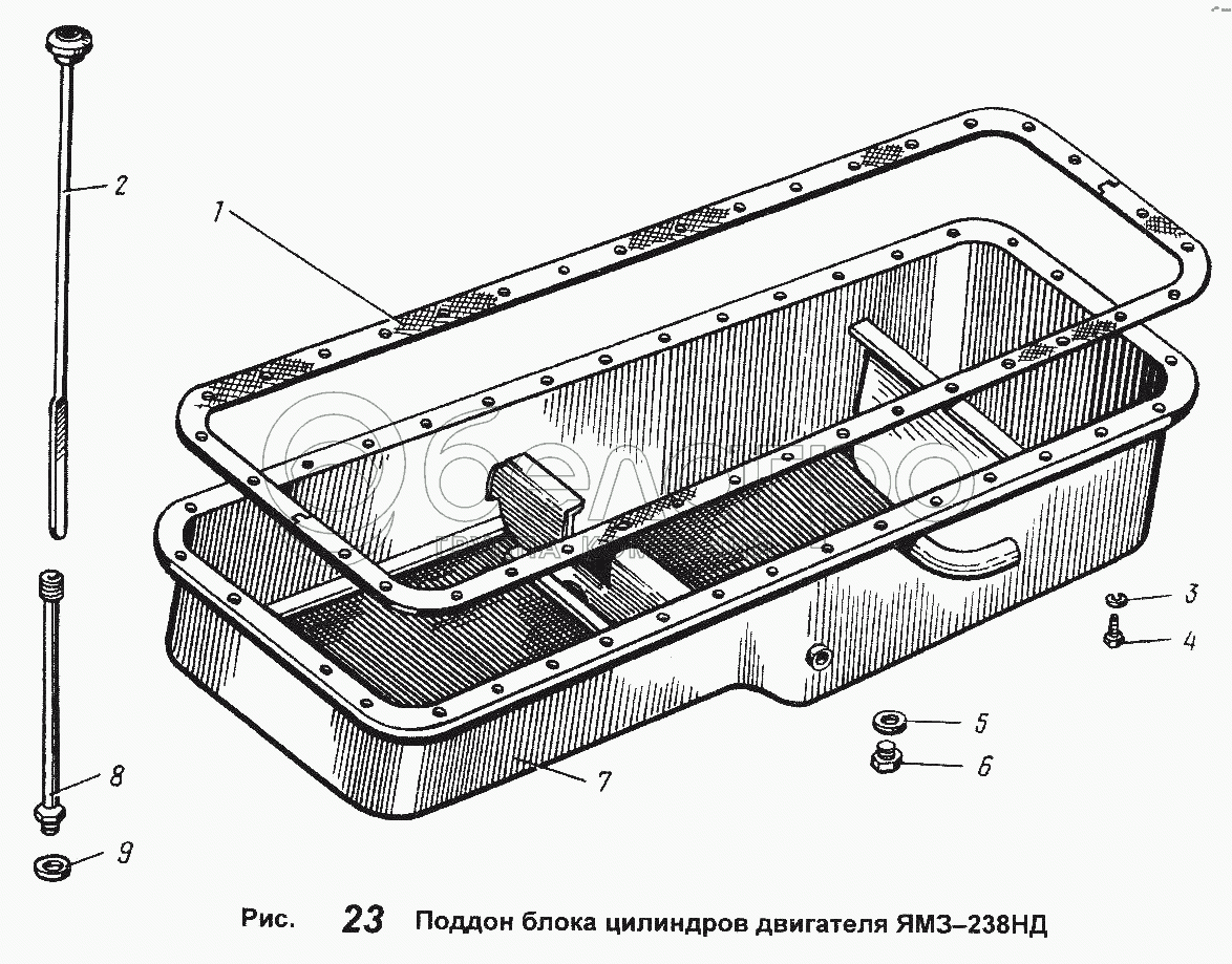 Піддон блоку циліндрів двигуна ЯМЗ-238НД