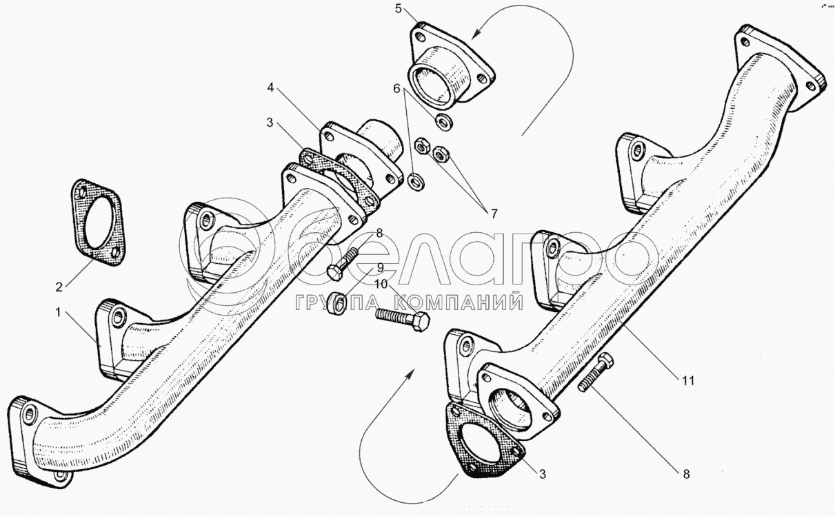 Газопровід ЯМЗ-240М2, ЯМЗ-240М2