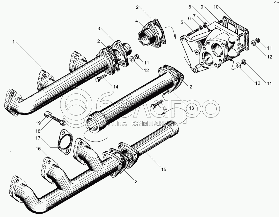 Газопровід ЯМЗ-240НМ2, ЯМЗ-240ПМ2