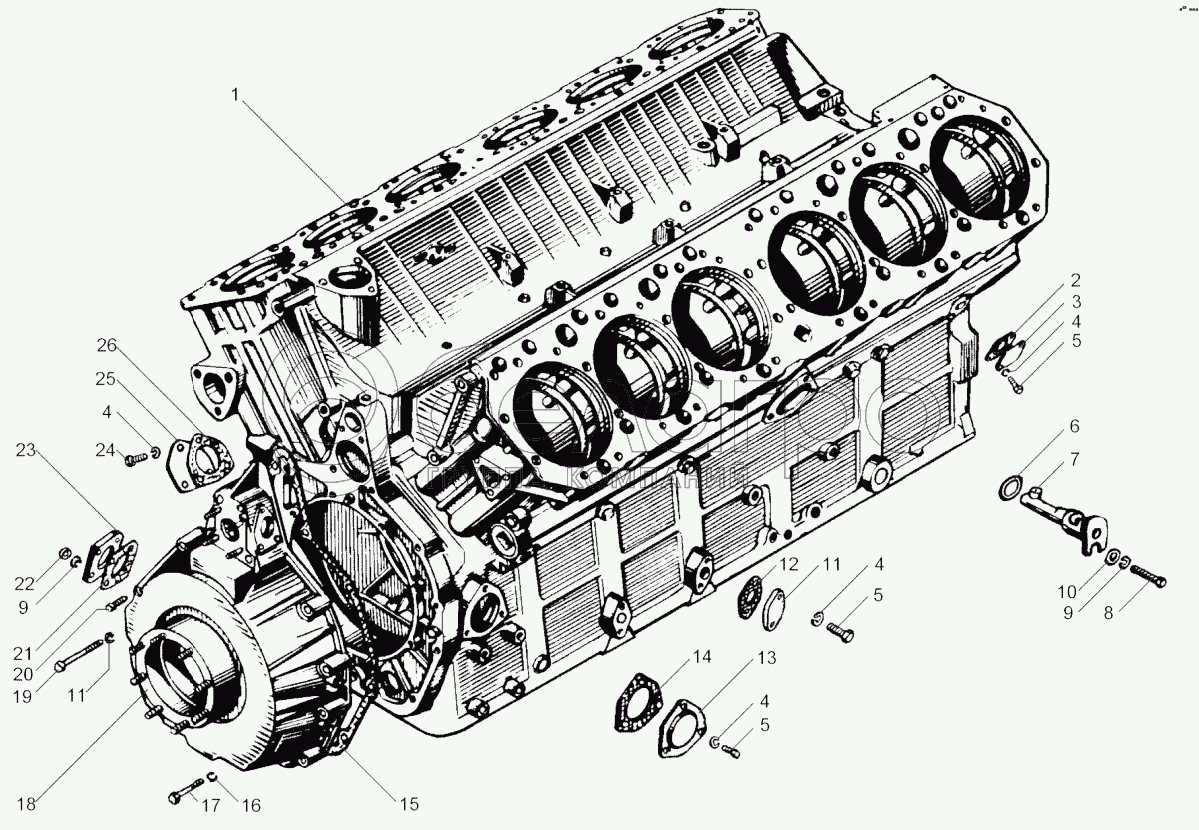 Блок цилиндров ЯМЗ-240НМ2
