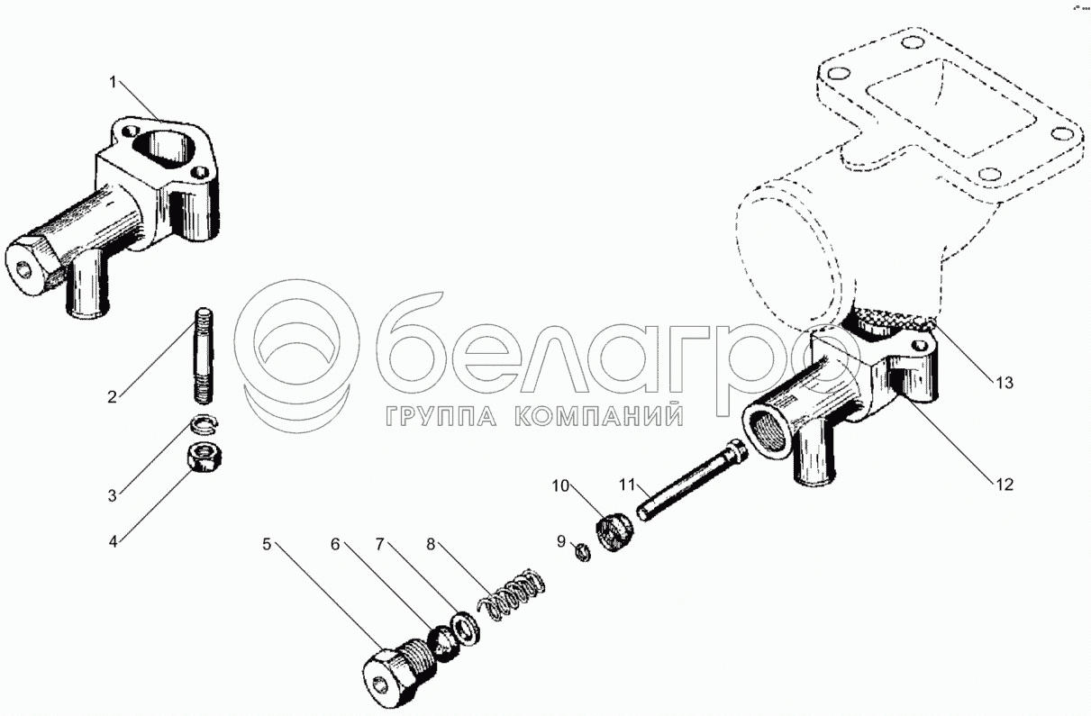 Кран сливной ЯМЗ-240М2, ЯМЗ-240НМ2, ЯМЗ-240ПМ2