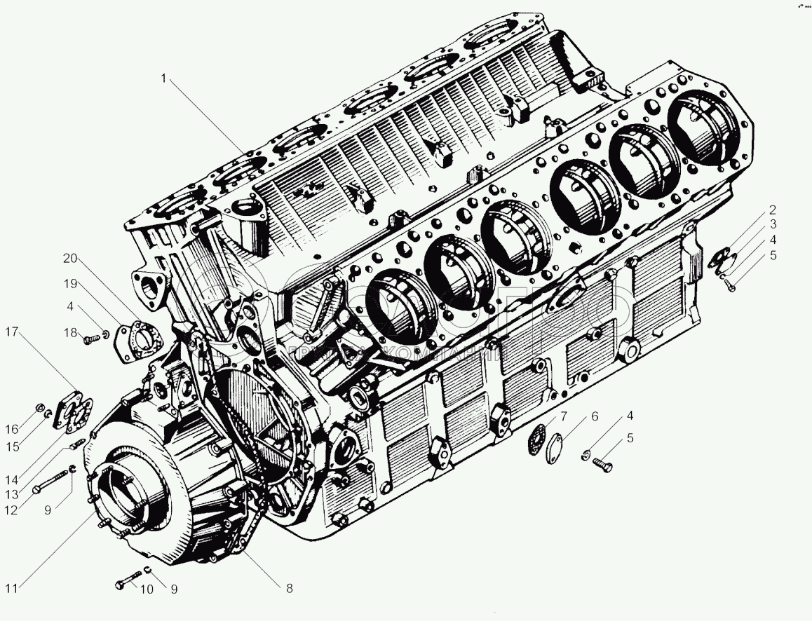 Блок циліндрів ЯМЗ-240БМ2