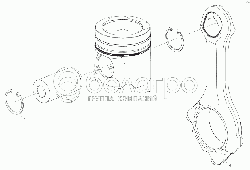 53443.1004007 Монтаж поршневої групи (ЯМЗ-53443-22)