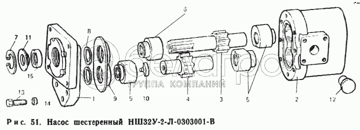 Насос шестеренный НШ32У-2-Л-0303001-В