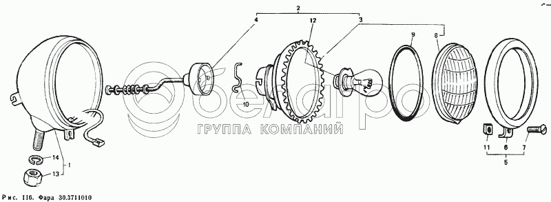 Фара 30.3711010