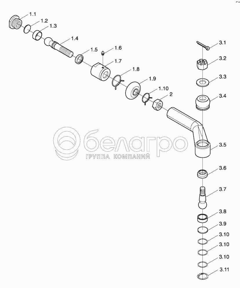 TE254.311G Мост передний ведущий в сборе-6