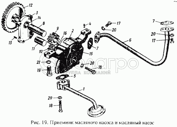 Корпус масляного насоса та масляний насос
