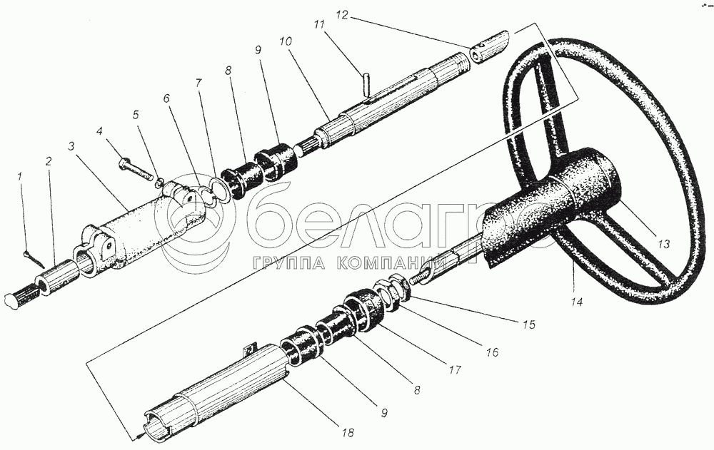 Рульова колонка 082-3401