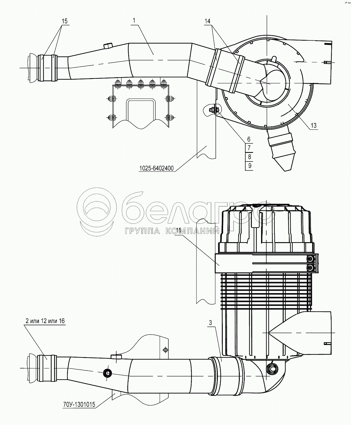 Встановлення повітряочисника «Donaldson» (Д-245С2) (1025.3)