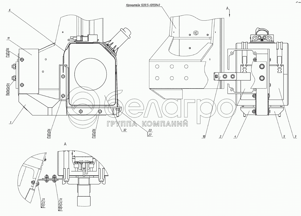 Встановлення бака системи SCR (1220.5Р-1201010/-А)