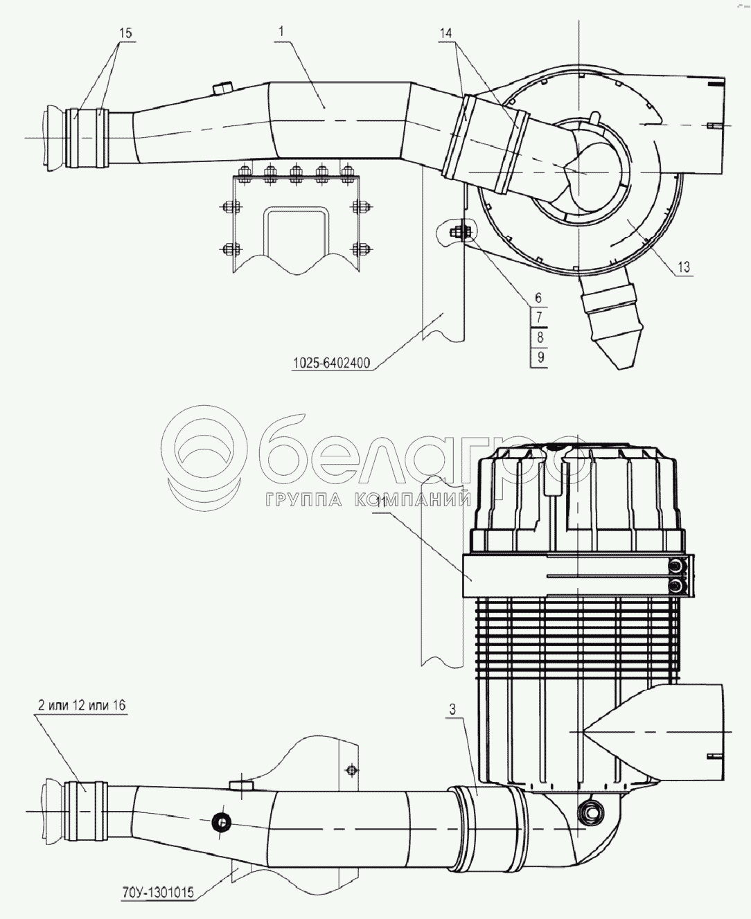 Встановлення повітряочисника «Donaldson» (Д-245.2S2)