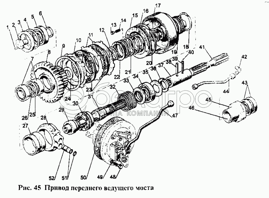 Привід переднього ведучого моста