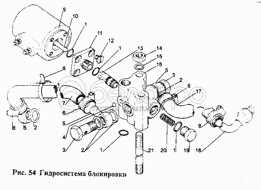 Гідросистема блокування
