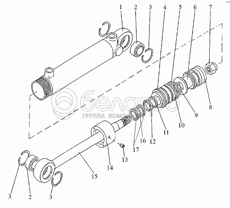 Гідроциліндр 50x25-200