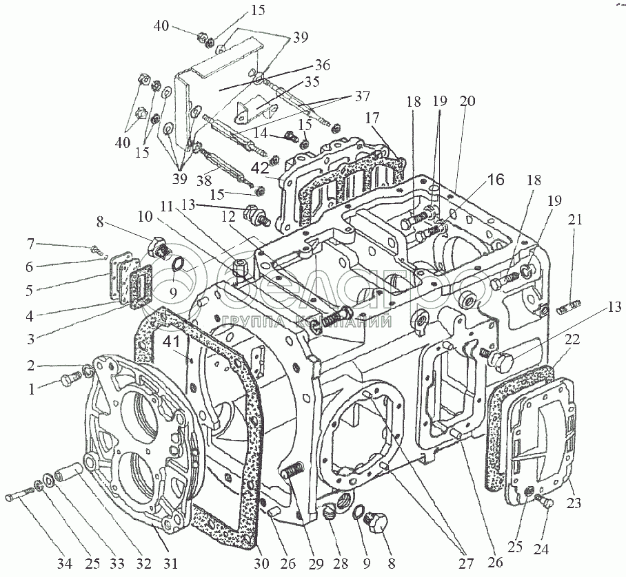 Коробка передач 1222-1700010-01/-04 (24F+12R)