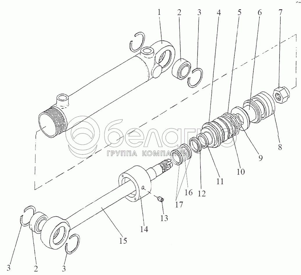 Гідроциліндр 50x25-200