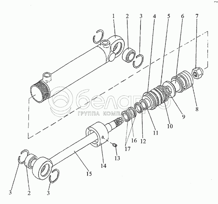 Гідроциліндр 50x25-250