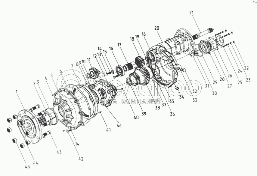 Головна передача (для тракторів «БІЛОРУС-310Р/320Р»)