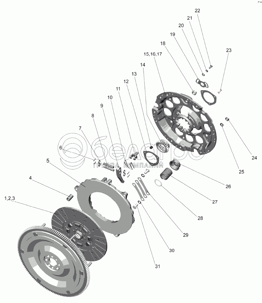 Установка зчеплення 240-1005009