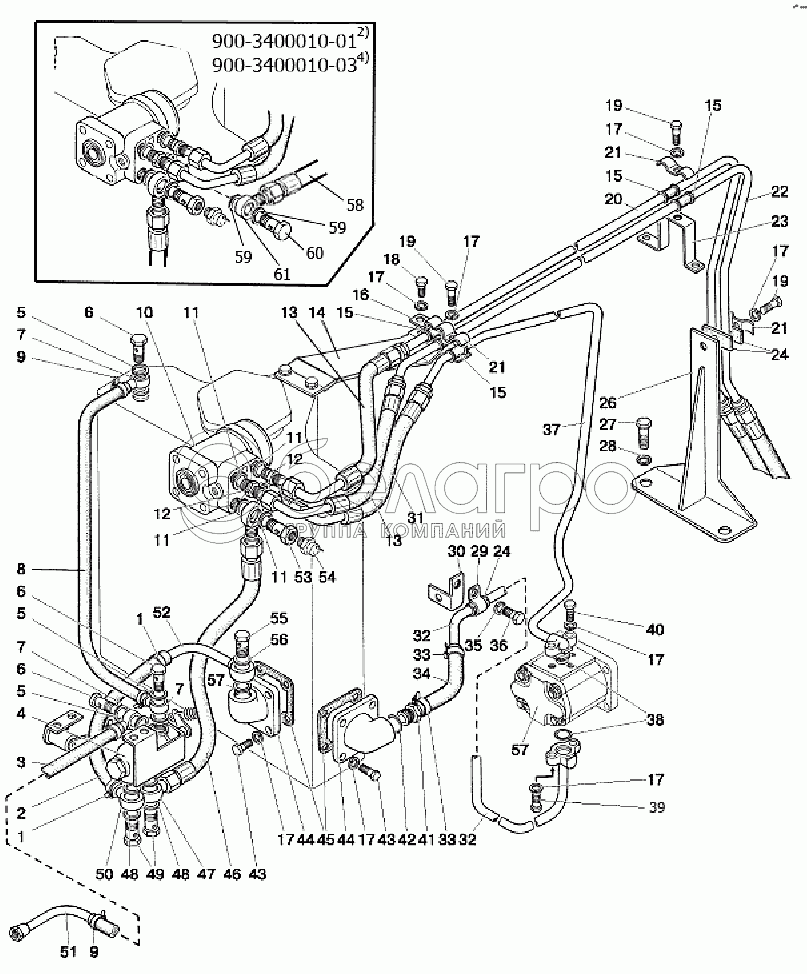 Арматура рульового управління 900-3400010/-01/-02/-03