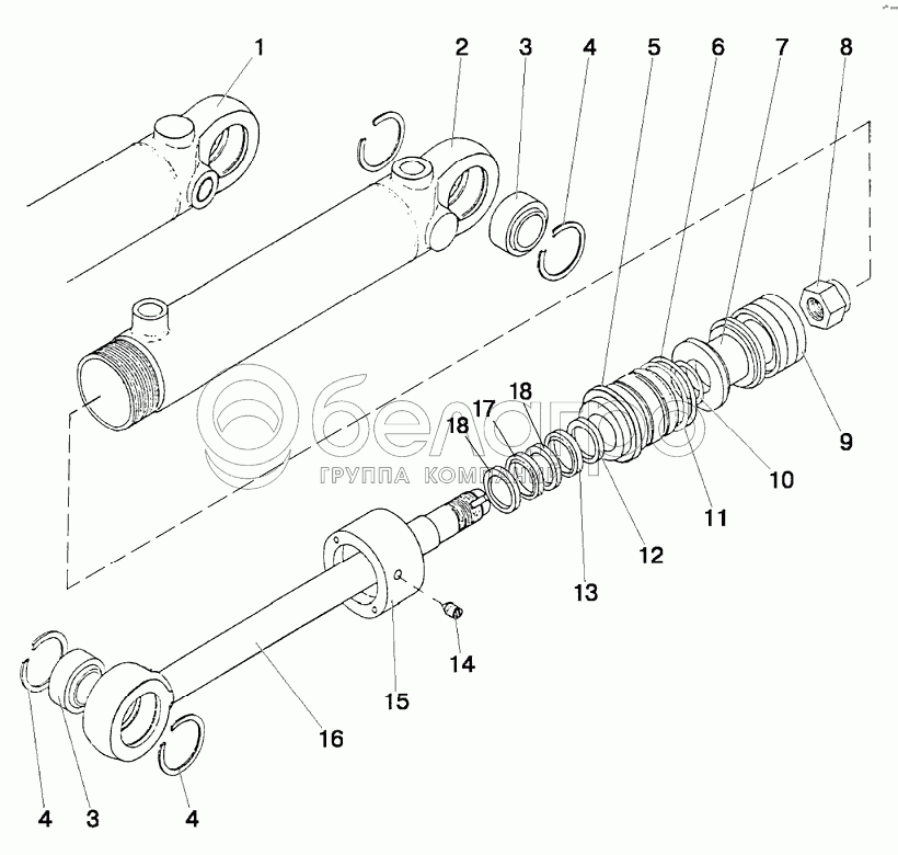 Гідроциліндр Ц50 (50x25-200)