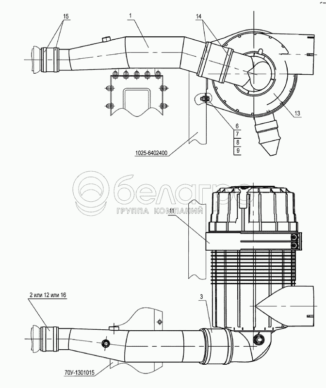 Повітряочисник «Donaldson» (БІЛОРУС-821.3/921.3)