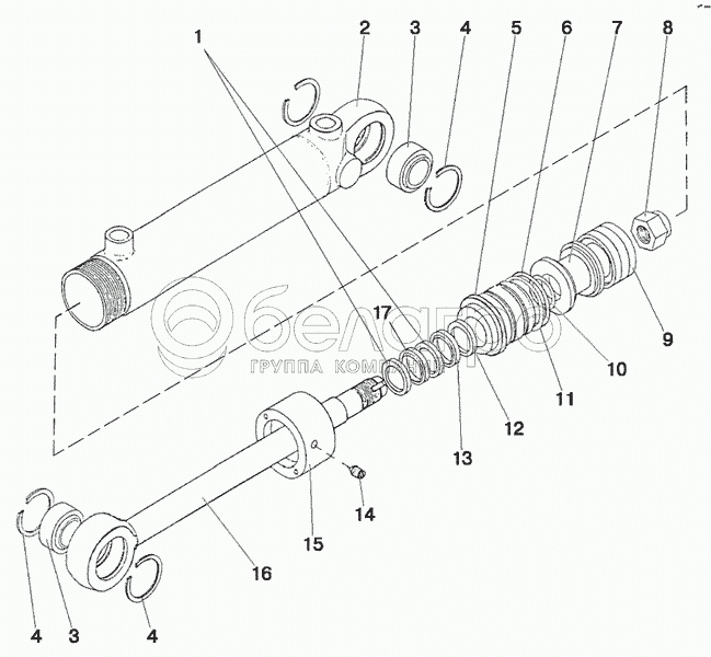Гідроциліндр 50x25-200