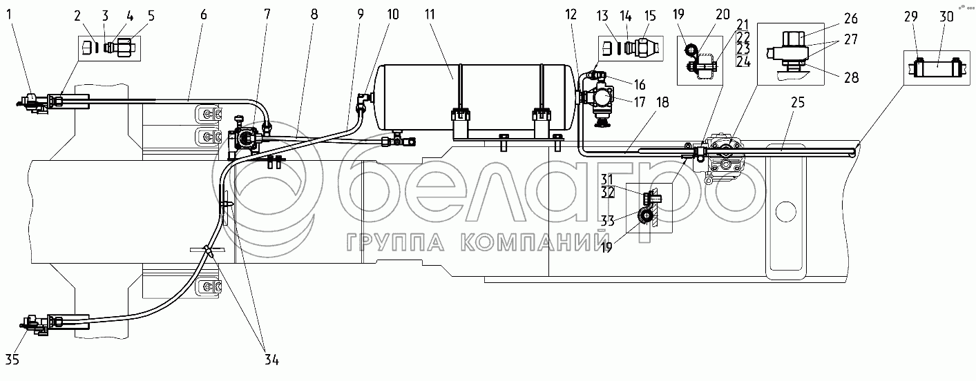 Пневмопривід 923-3506505-04/-05