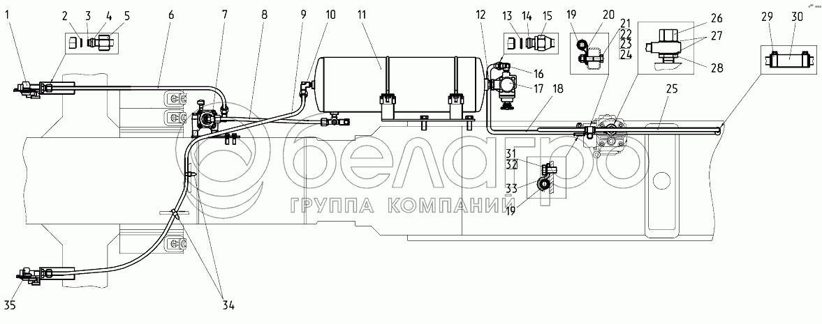 Пневмопривід 923-3506505-04/-05