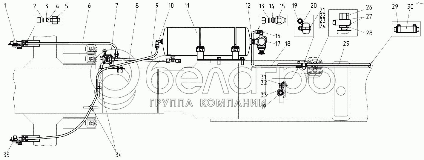 Пневмопривід 923-3506505-04/-05