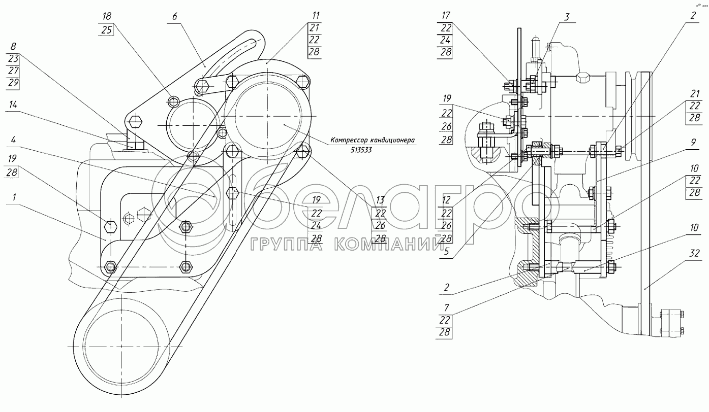 Компрессор кондиционера 950-8114010