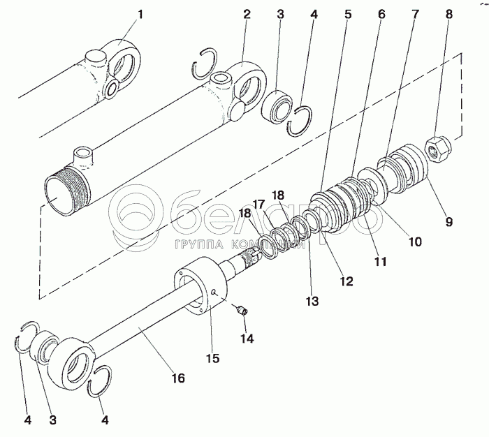 Гідроциліндр 50x25-200