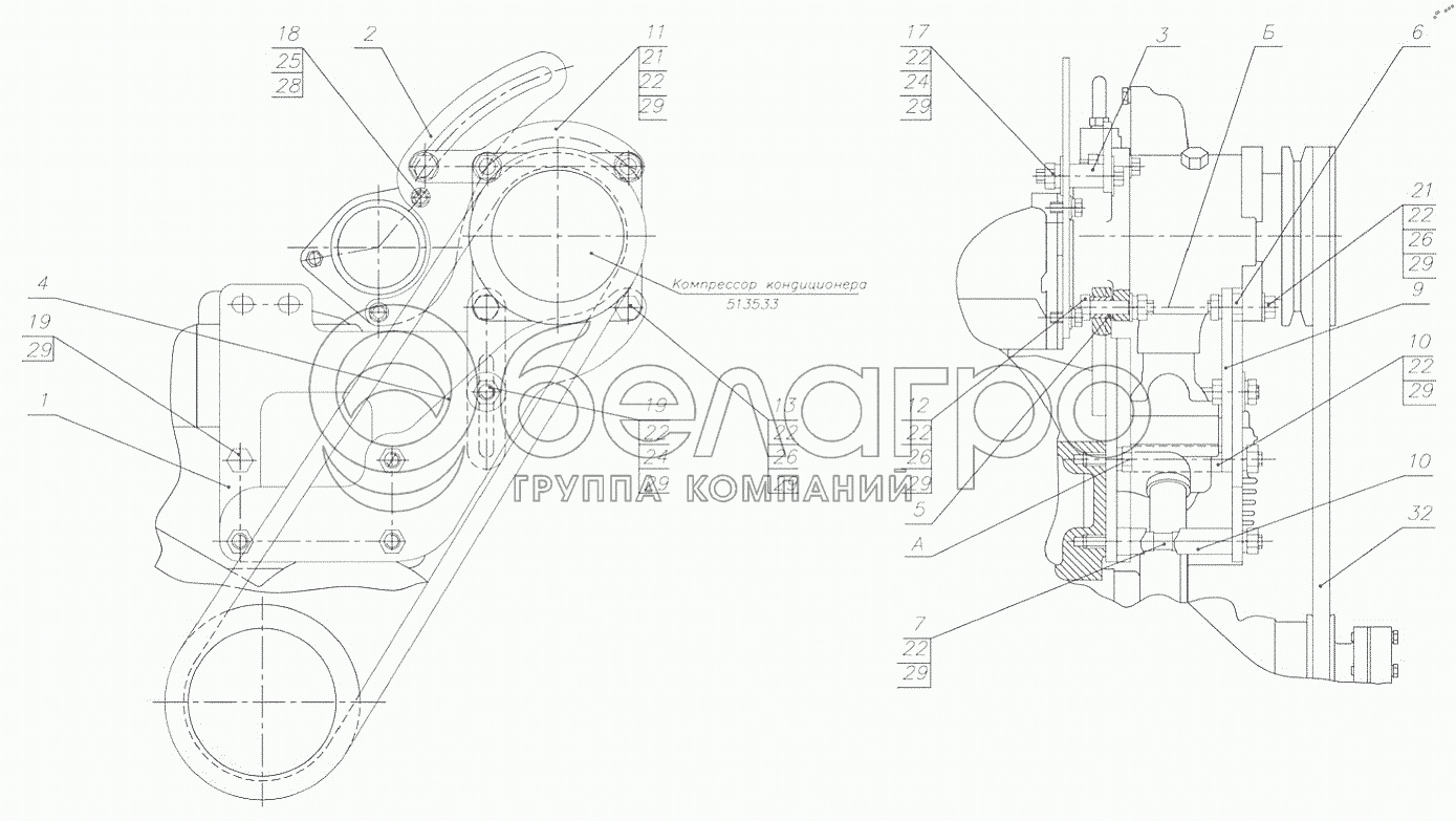 Встановлення компресора 952.6-8114010