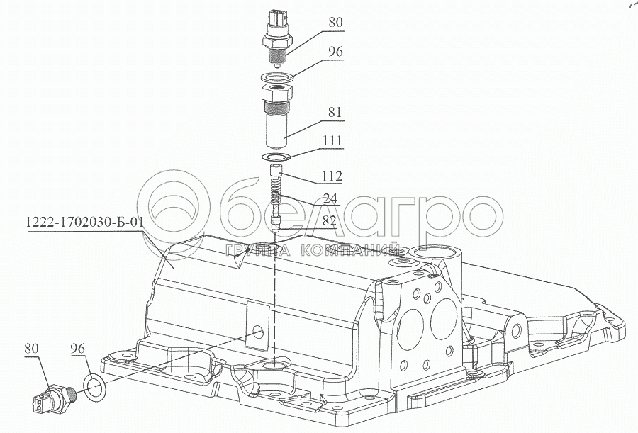 Механізм керування (24F+12R) 1222-1702010-А