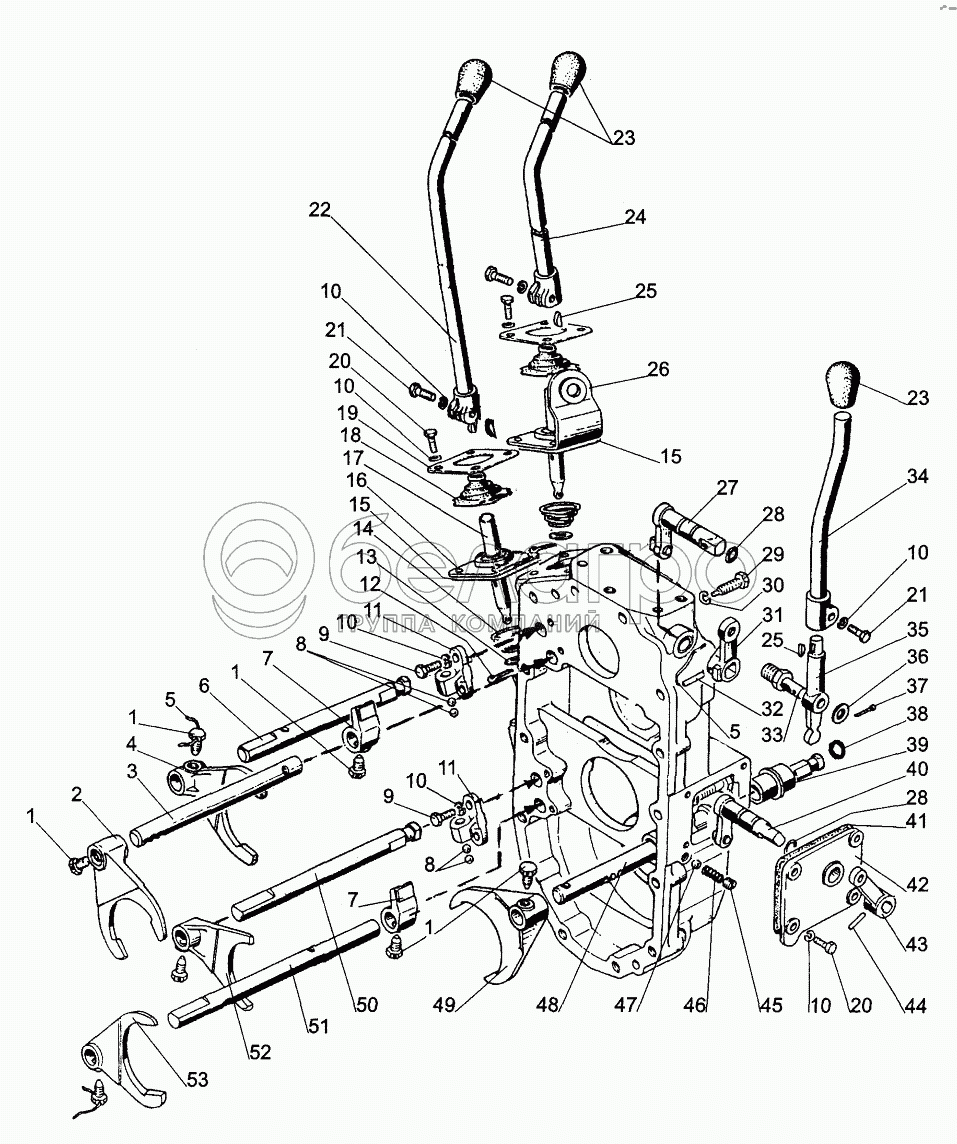 Механізм керування коробкою передач; Gearbox Control Mechanism