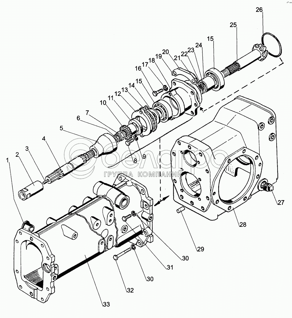 Корпус заднього моста. Задній міст; Rear Axle Housing. Rear Axle