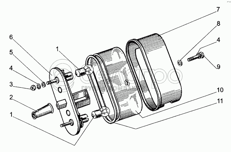 Ліхтар для освітлення номерного знака; Number Plate Light