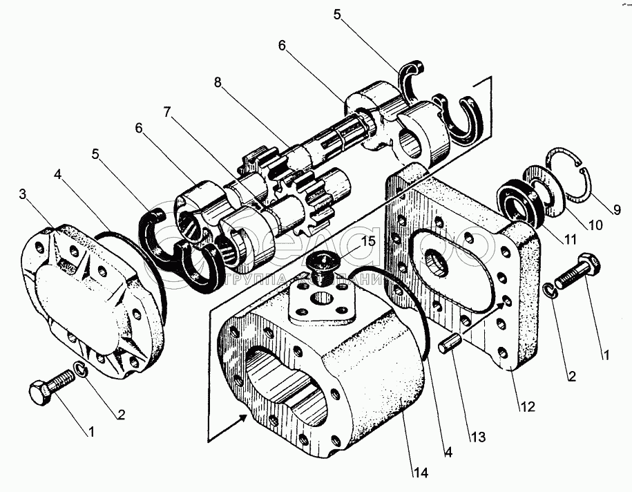 Шестерний насос NSH6-3-L; Gear pump NSH6-3-L