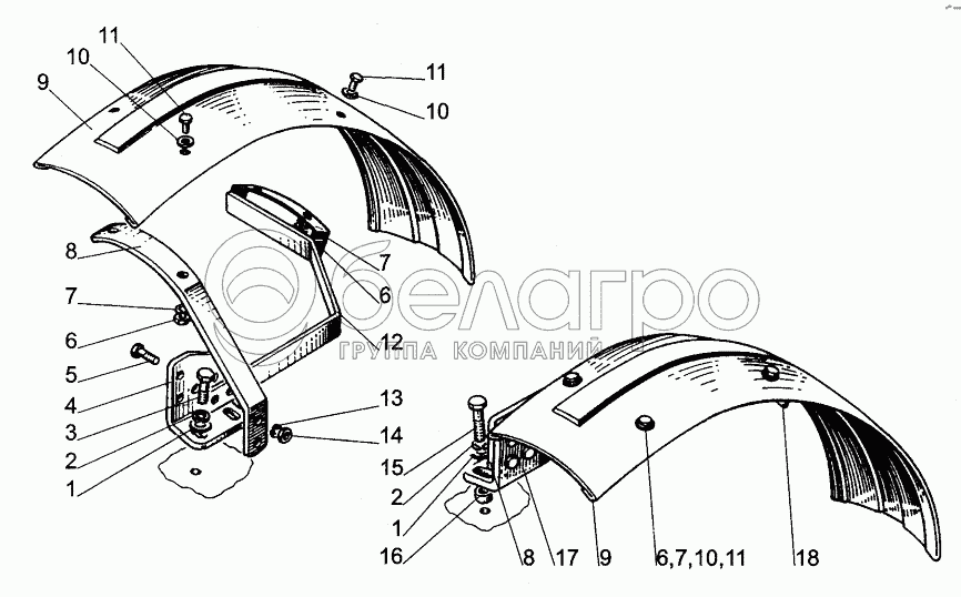 Крылья передних колес;Front Fenders