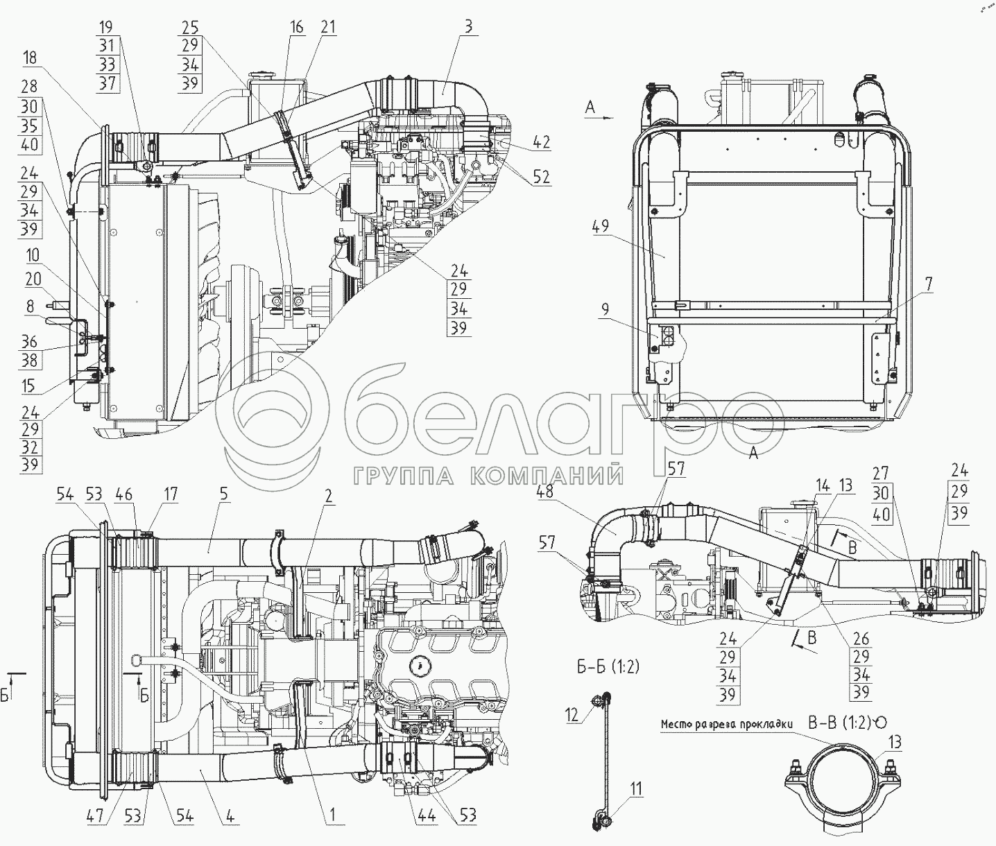 Установка охладителя 3522С-1317010-В