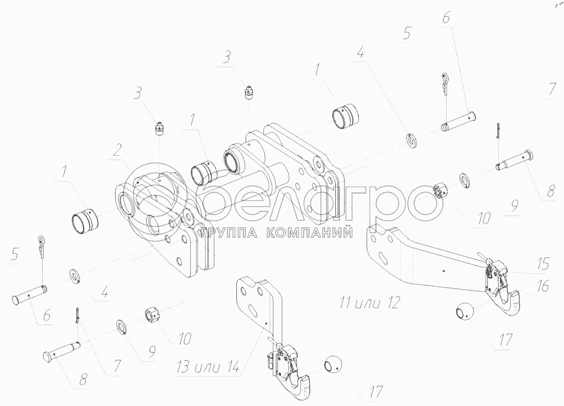Блок нижних тяг 3522-4606025