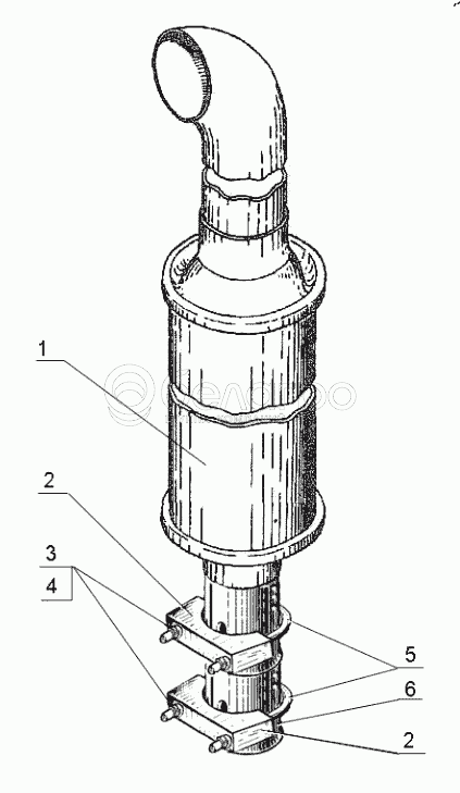 Встановлення глушника 320-1205010-03 («Беларус-451»)