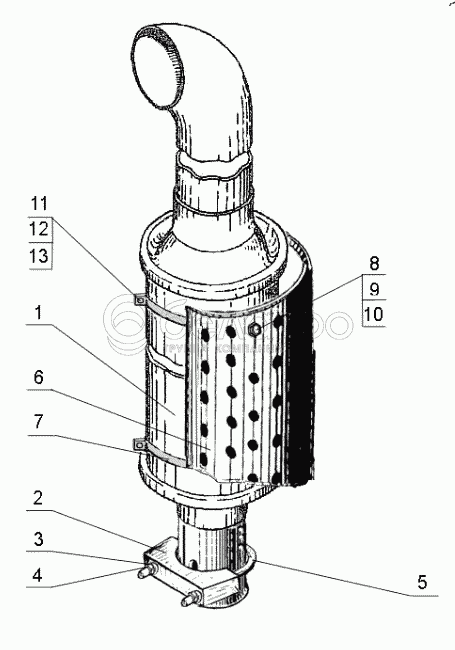 Встановлення глушника 320-1205010-01 («Беларус-451»)