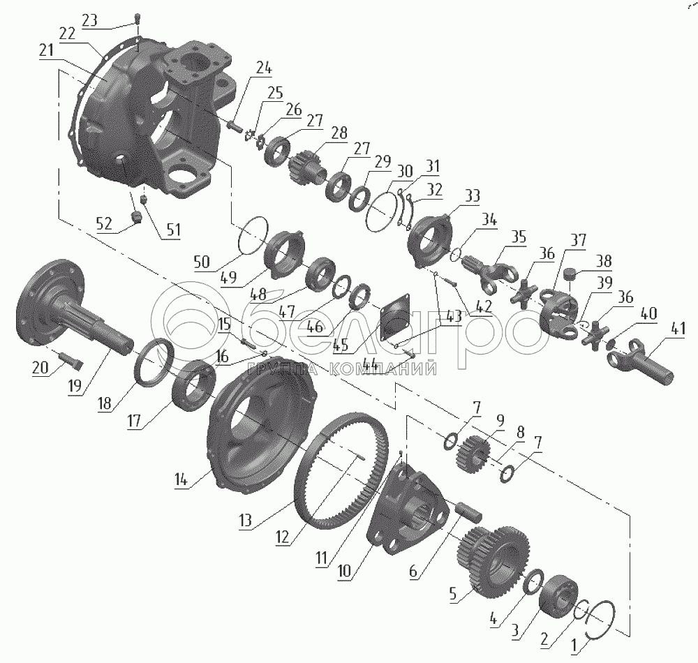 Колісний редуктор 1225-2308005-01, 1225-2308010-01