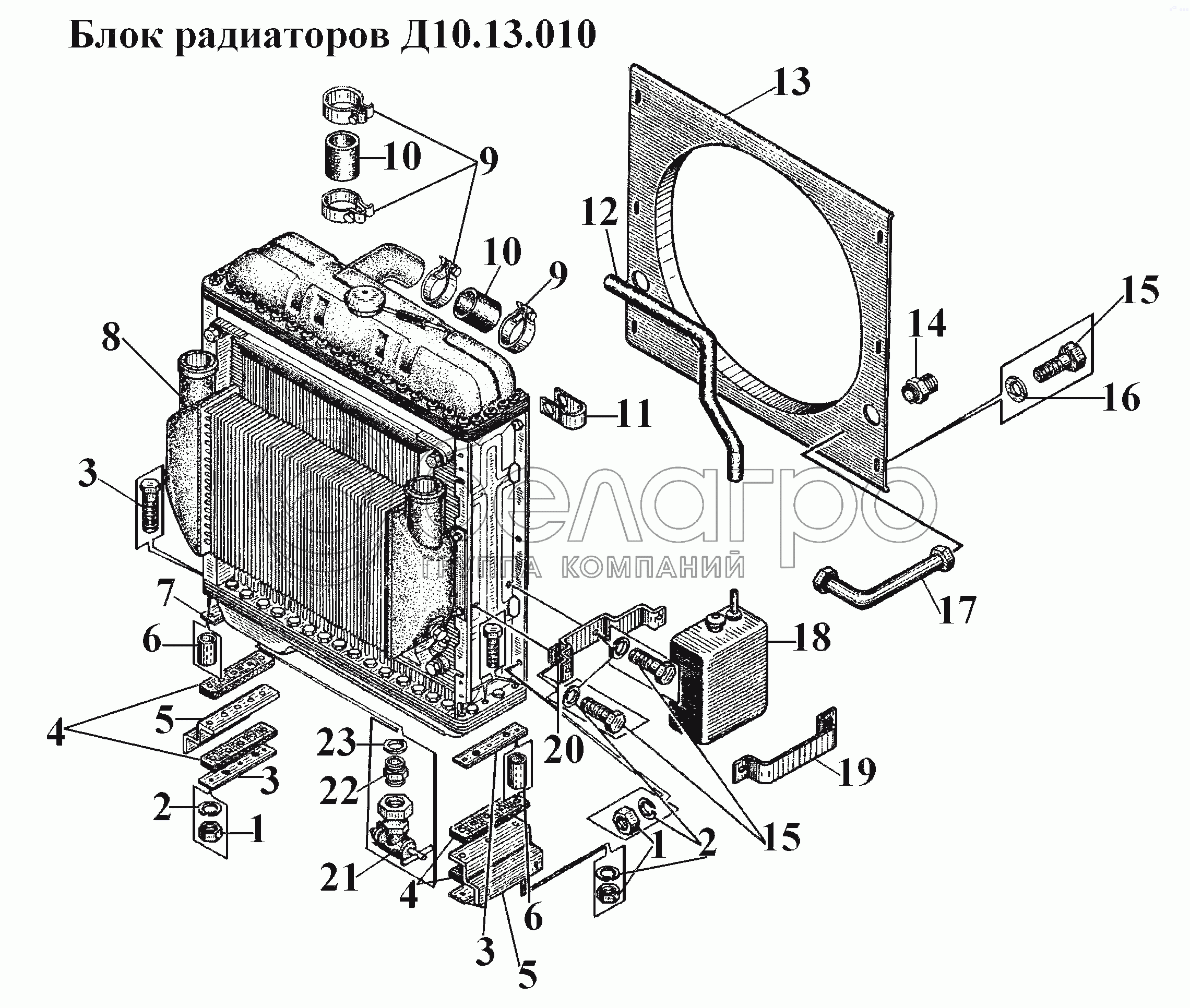 Блок радіаторів Д10.13.010